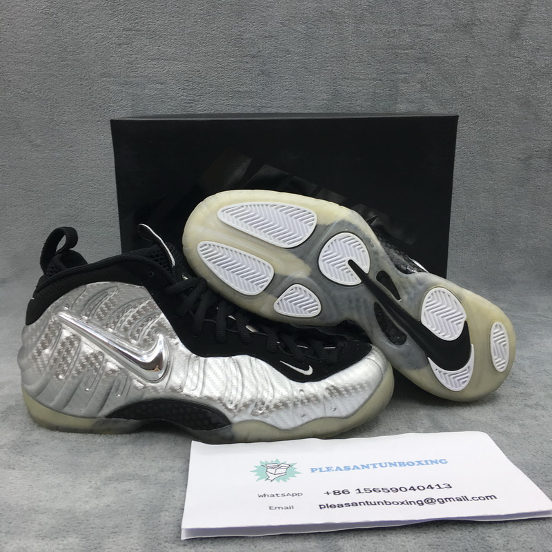 Authentic Nike Foamposite One Silver Surfer